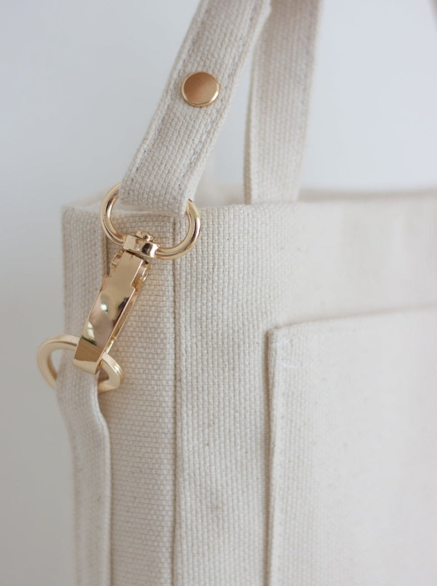 BEIGE CANVAS TESS BAG