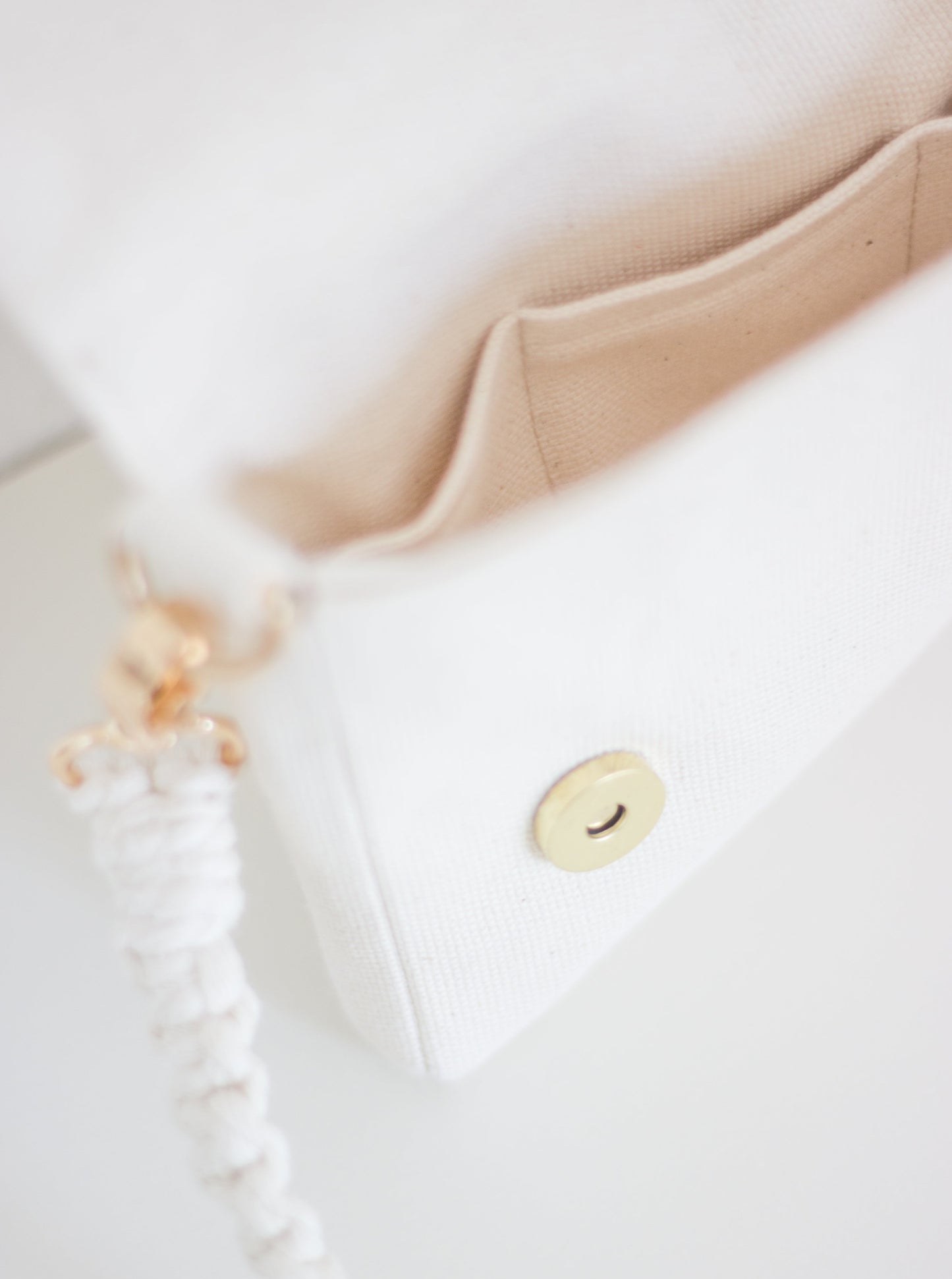 BEIGE CANVAS VAL BAG