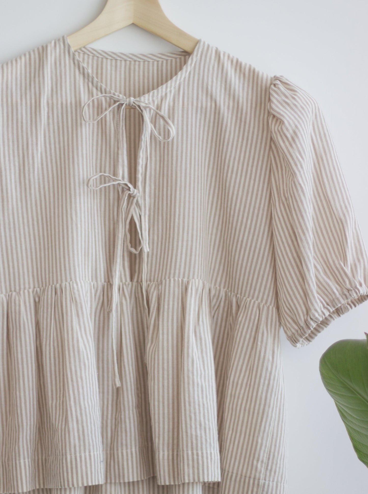 SAND STRIPPED SOPHIE BLOUSE
