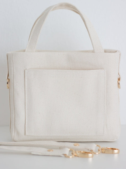 BEIGE CANVAS TESS BAG